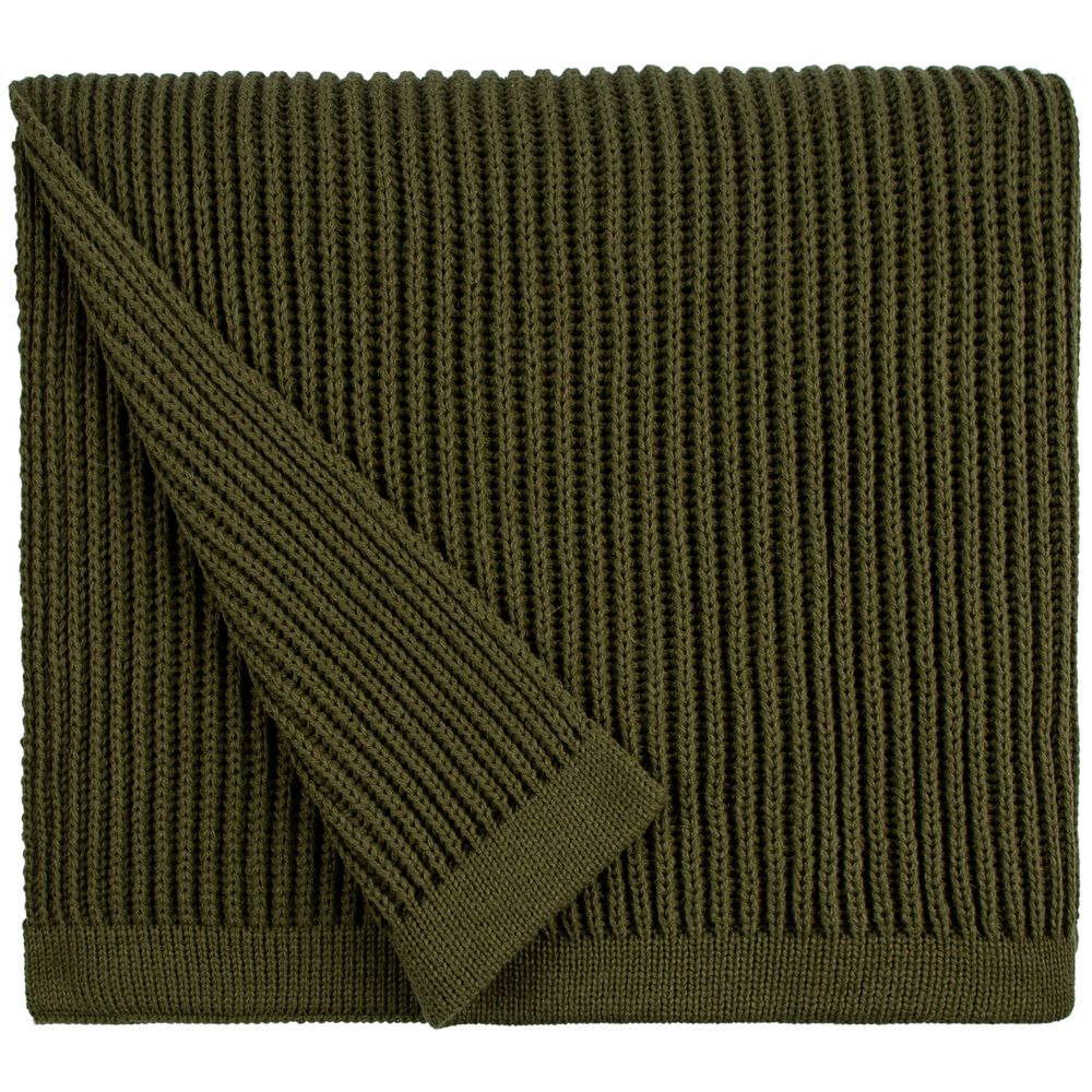 Плед Shirr, зеленый (оливковый) / Миниатюра WWW (1000)