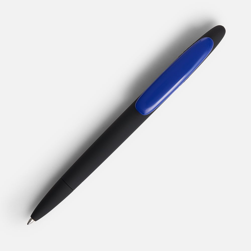 Ручка шариковая Prodir DS5 TRR-P Soft Touch, черная с синим / Миниатюра WWW (1000)