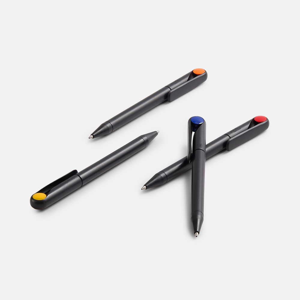 Ручка шариковая Prodir DS1 TMM Dot, черная с желтым / Миниатюра WWW (1000)