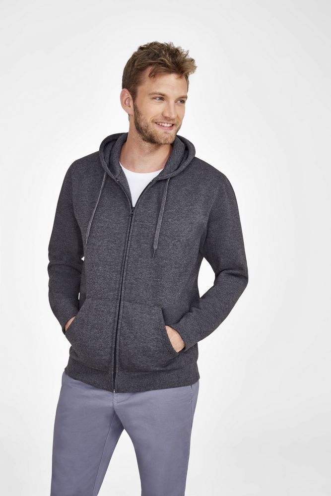 Толстовка мужская на молнии с капюшоном Seven Men, черная / Миниатюра WWW (1000)