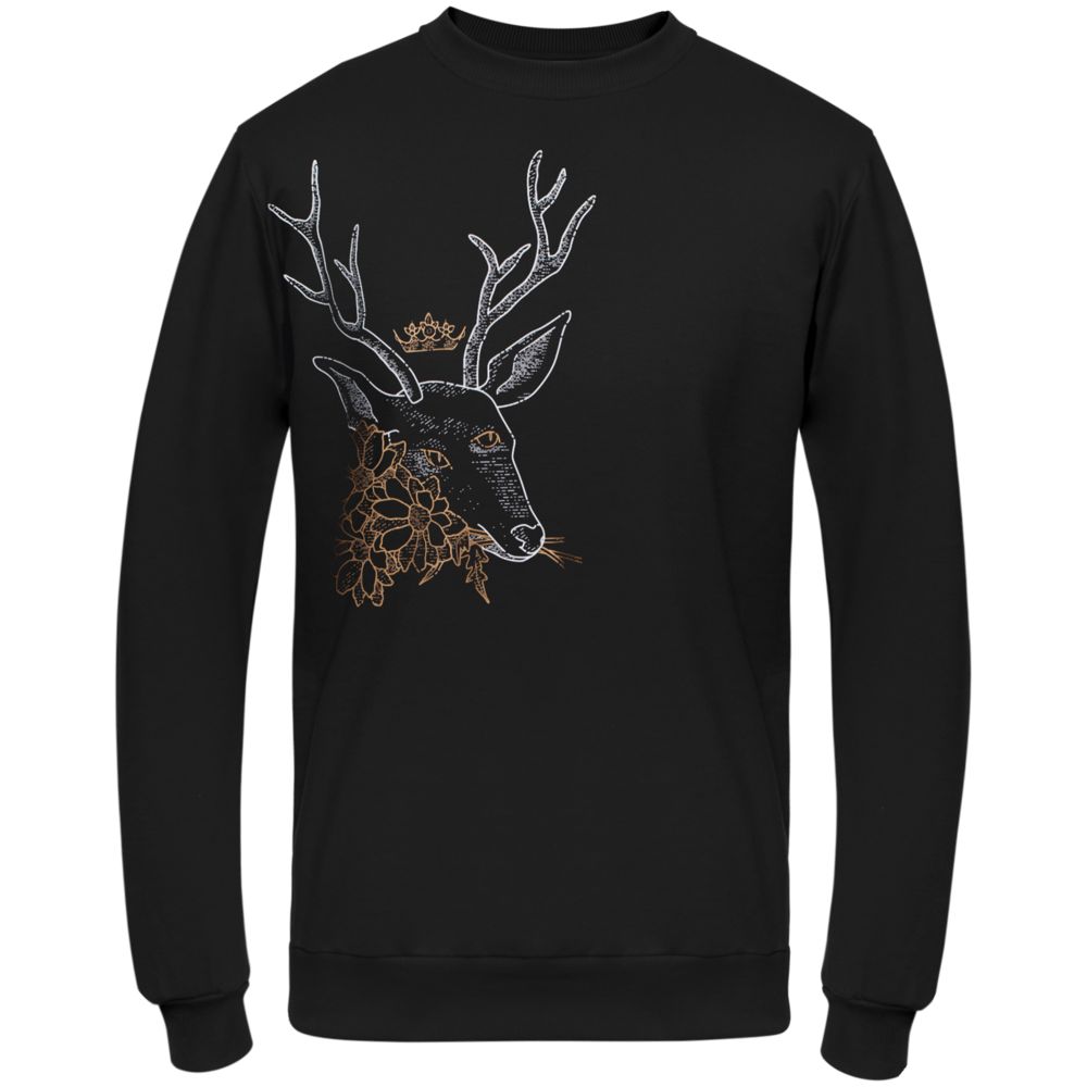 Толстовка «Источник. Олень», черная / Миниатюра WWW (1000)