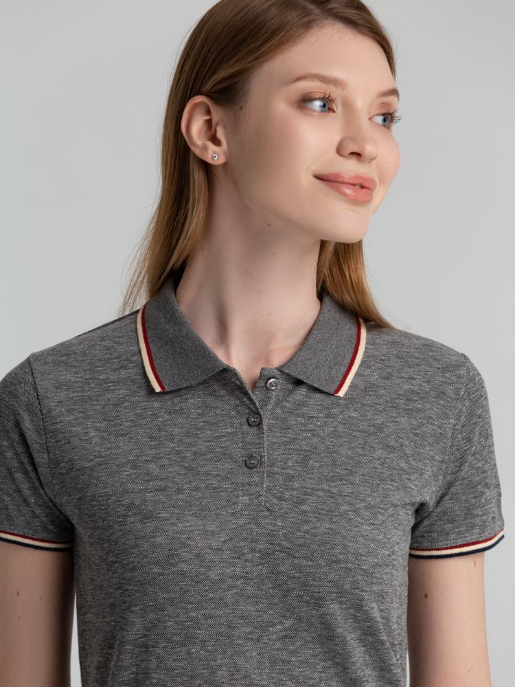 Рубашка поло женская Paname Women, черный меланж / Миниатюра WWW (1000)