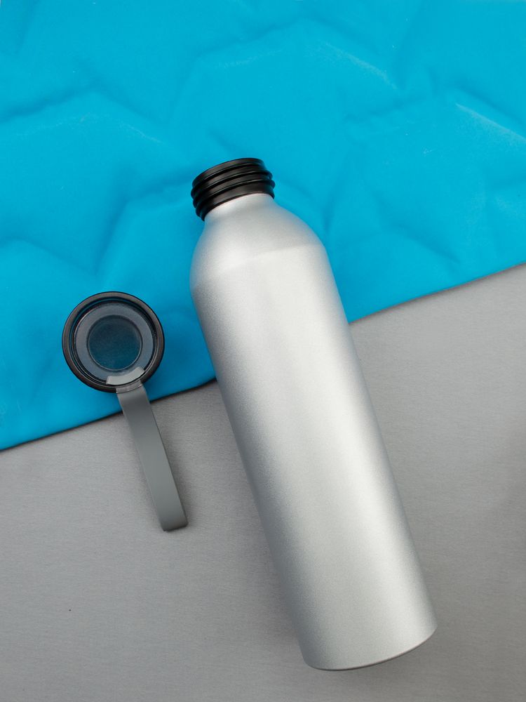 Спортивная бутылка для воды Rio, серебристая / Миниатюра WWW (1000)