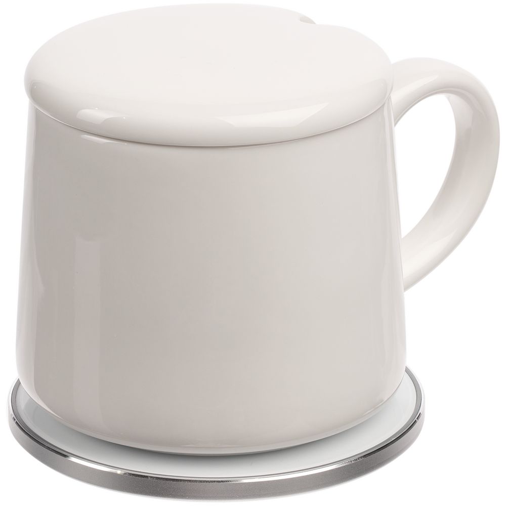 Кружка с подогревом и беспроводной зарядкой Dual Base ver. 2.0, белая / Миниатюра WWW (1000)