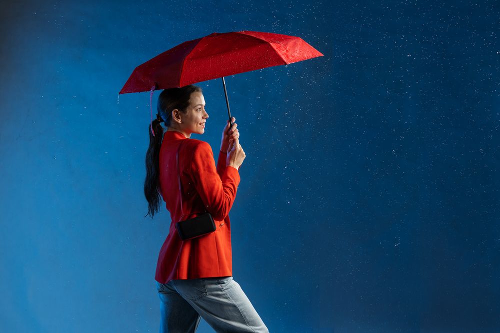 Складной зонт Color Action, в кейсе, красный / Миниатюра WWW (1000)