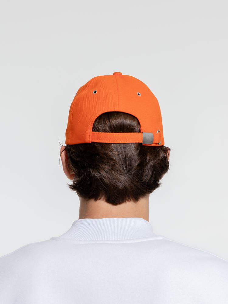 Бейсболка Classic, оранжевая с белым кантом / Миниатюра WWW (1000)