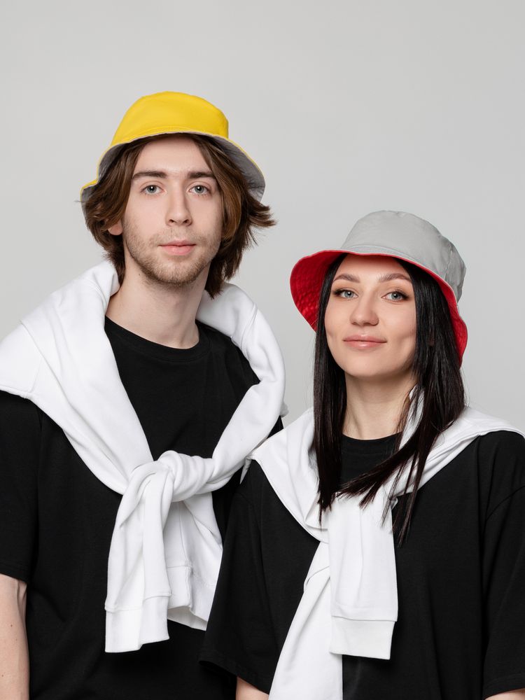 Панама Summer двусторонняя, желтая с серым / Миниатюра WWW (1000)