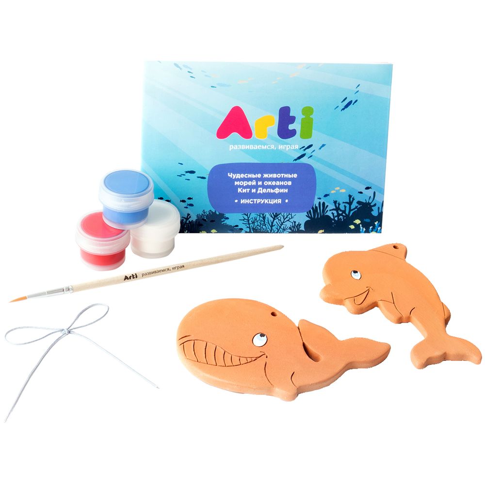 Набор для творчества «Чудесные животные. Моря и океаны: кит и дельфин» / Миниатюра WWW (1000)