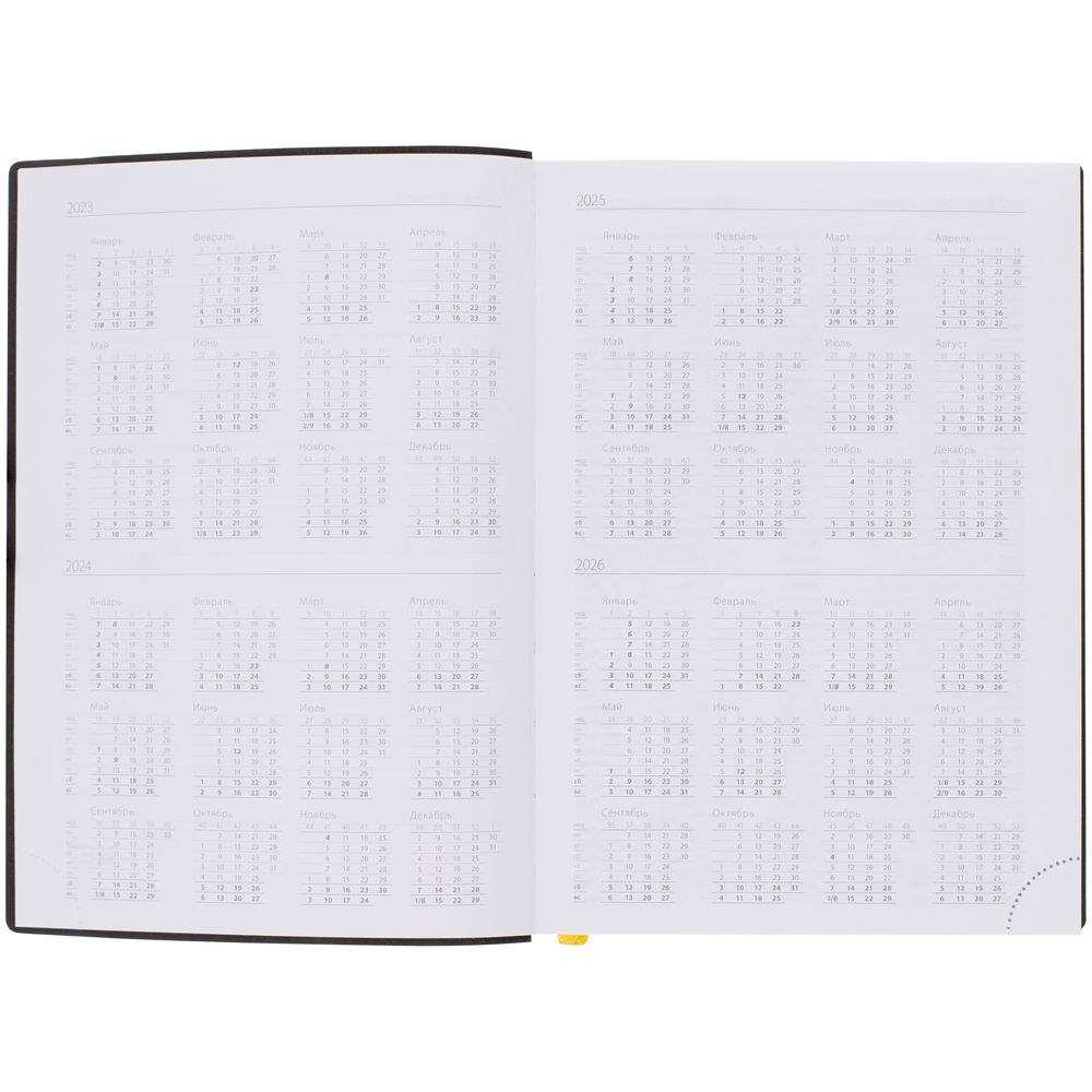 Ежедневник Vivian Metal, недатированный, желтый / Миниатюра WWW (1000)