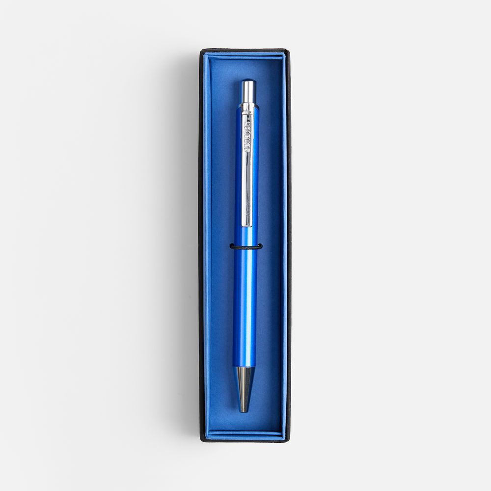 Ручка шариковая Arvent Glossy в футляре, синяя / Миниатюра WWW (1000)