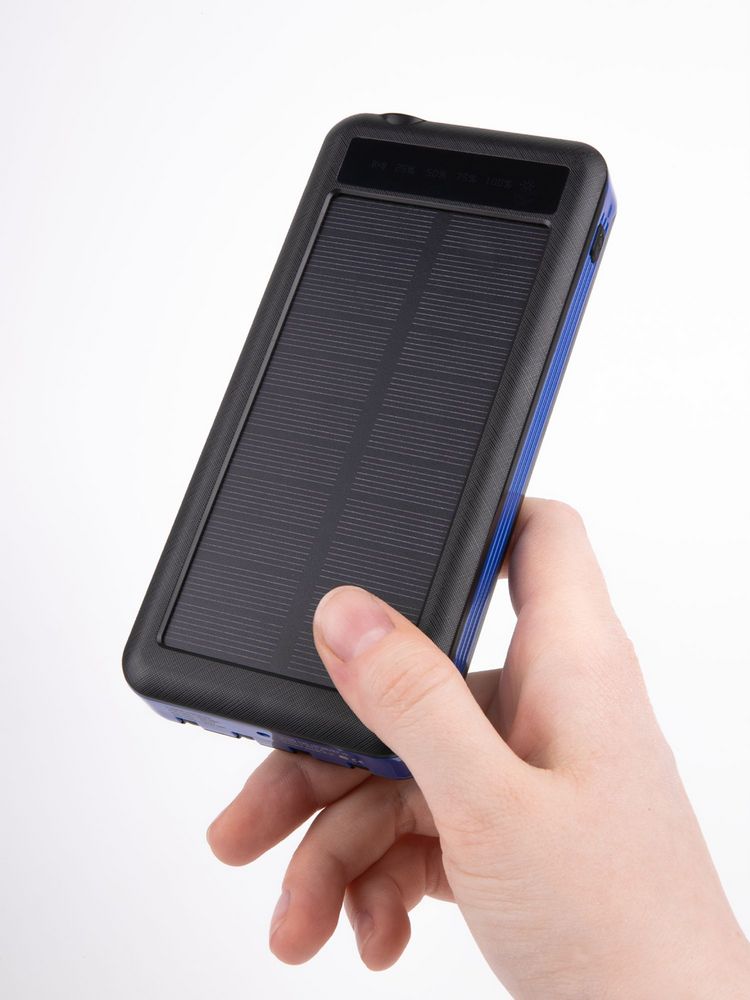 Аккумулятор с беспроводной зарядкой Holiday Maker Wireless, 10000 мАч, синий / Миниатюра WWW (1000)