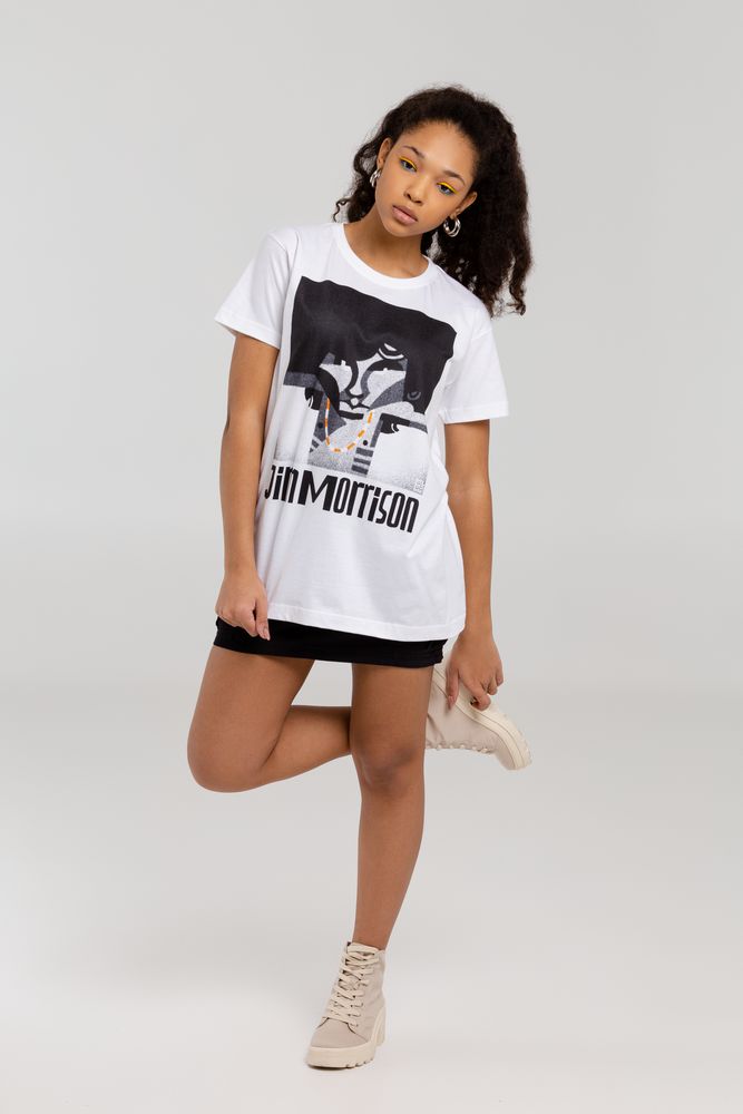 Футболка «Меламед. Jim Morrison», белая / Миниатюра WWW (1000)