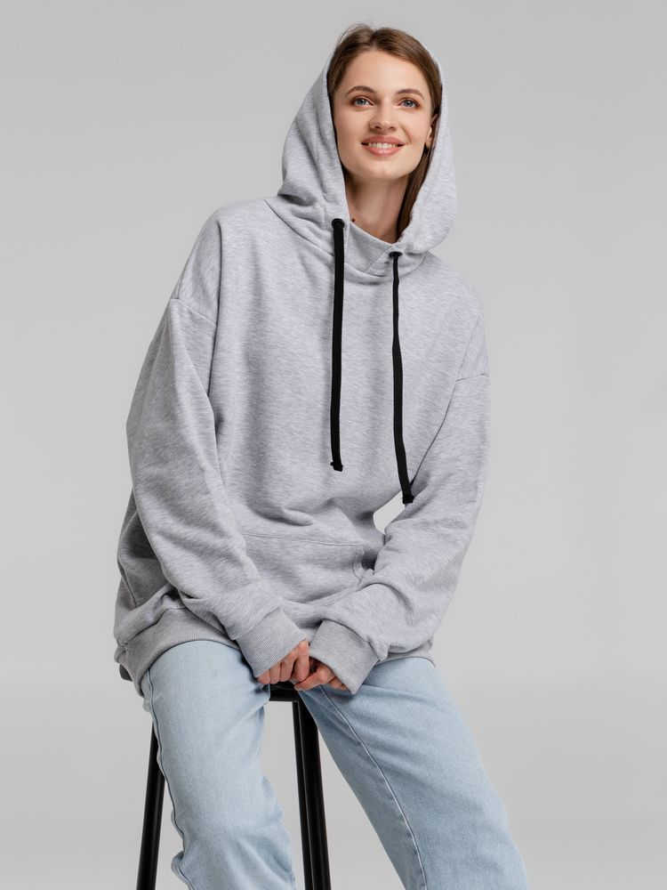 Худи оверсайз «Чистая соль», серый меланж / Миниатюра WWW (1000)