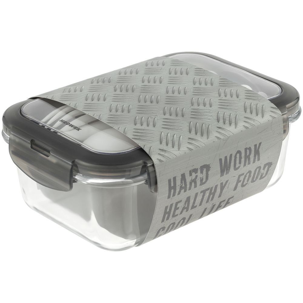 Ланчбокс Hard Work, серый / Миниатюра WWW (1000)