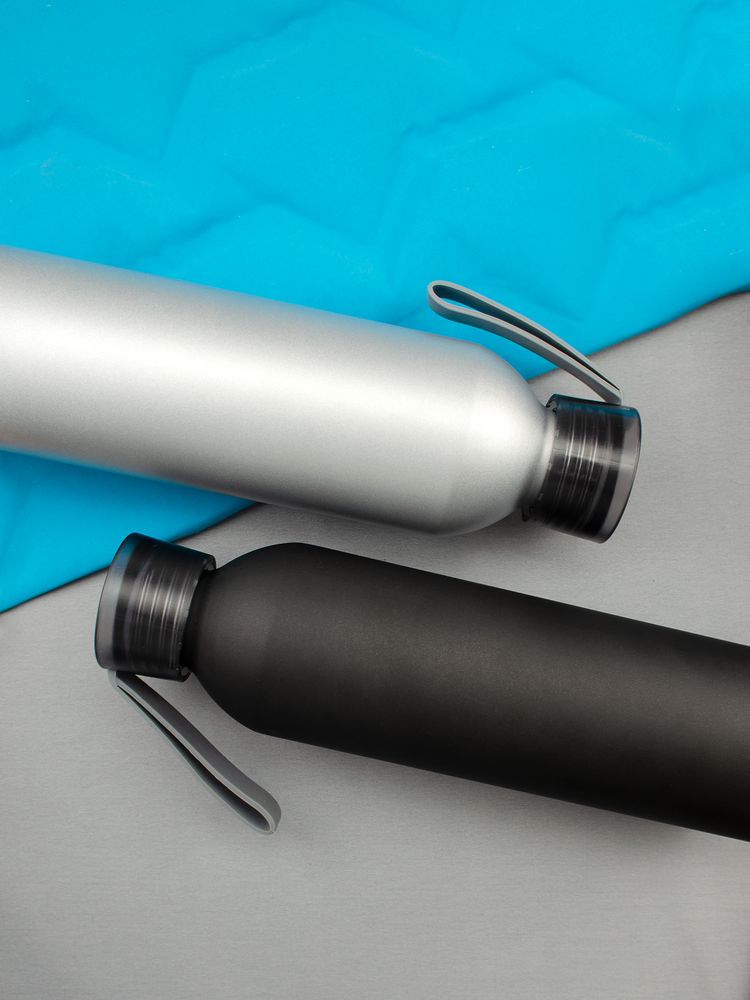 Спортивная бутылка для воды Rio, серебристая / Миниатюра WWW (1000)