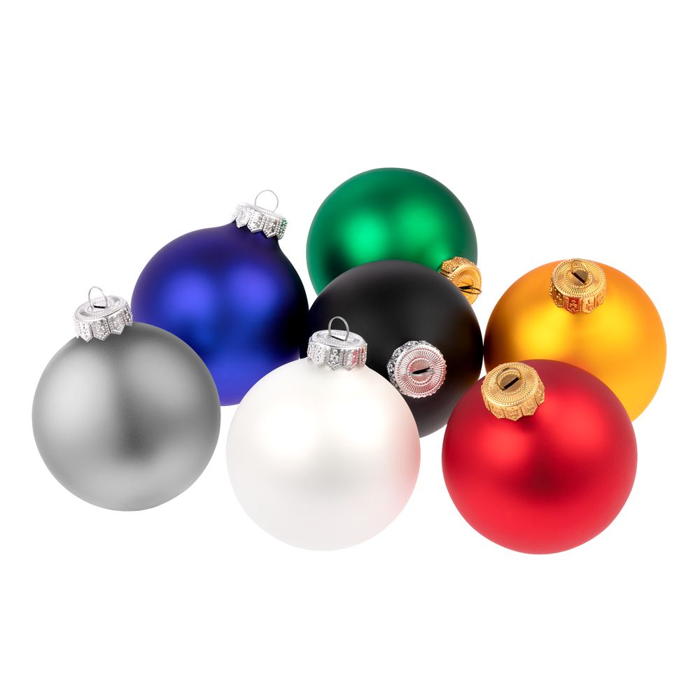 Елочный шар Gala Night Matt в коробке с тиснением, синий, 8 см / Миниатюра WWW (1000)