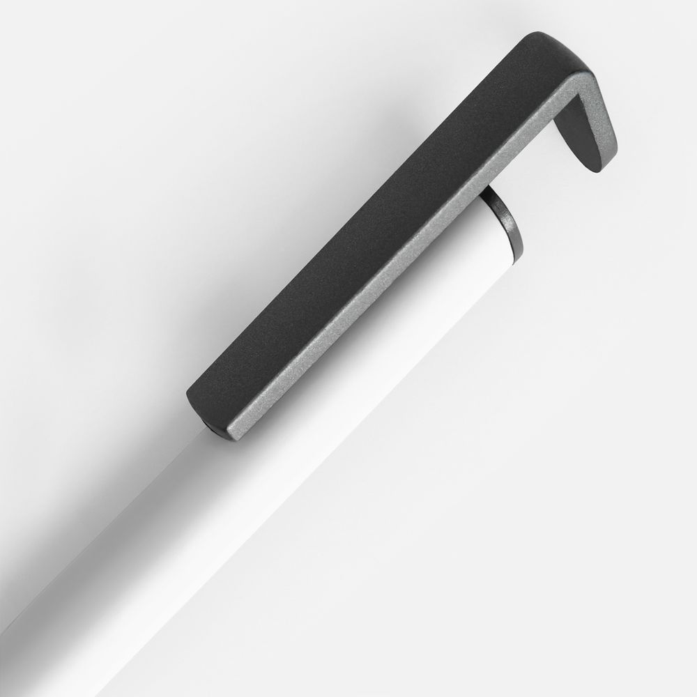 Ручка шариковая Standic с подставкой для телефона, белая / Миниатюра WWW (1000)