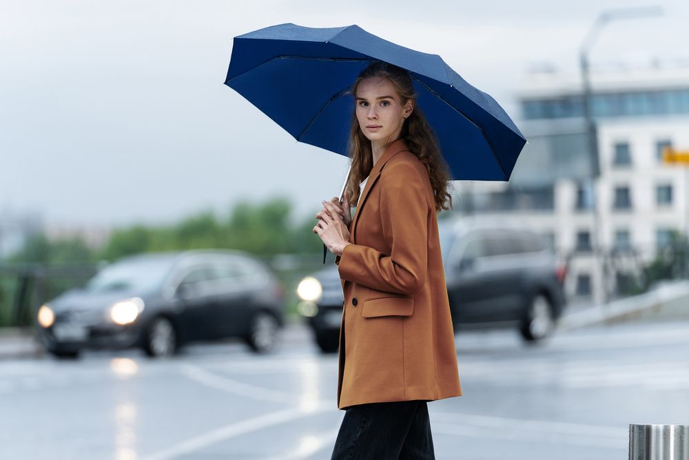 Зонт складной Basic, темно-синий / Миниатюра WWW (1000)