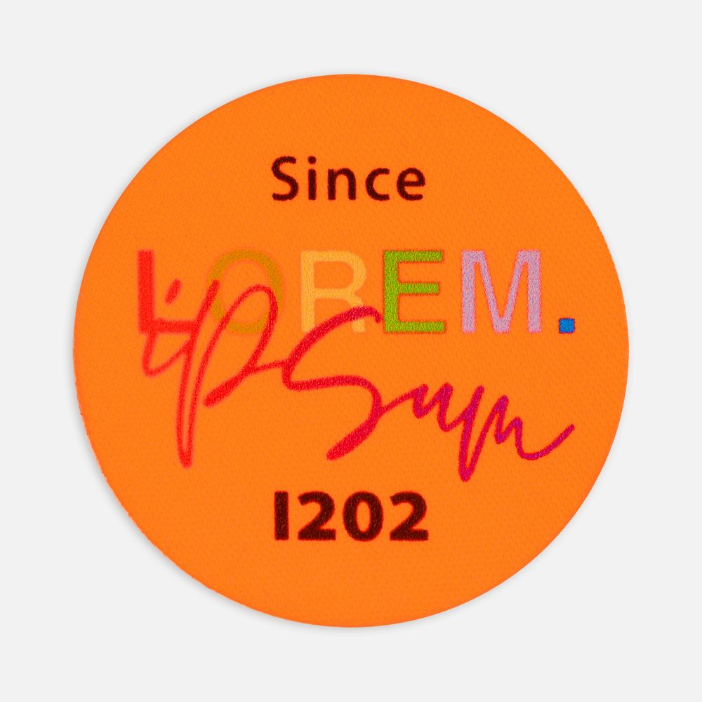 Наклейка тканевая Lunga Round, M, оранжевый неон / Миниатюра WWW (1000)