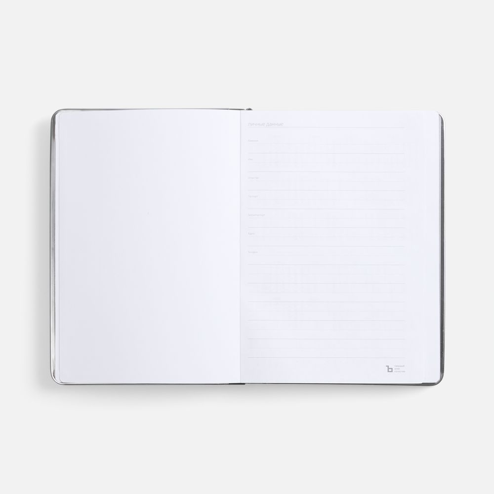 Ежедневник Metal Frame на заказ, датированный, темно-серый / Миниатюра WWW (1000)