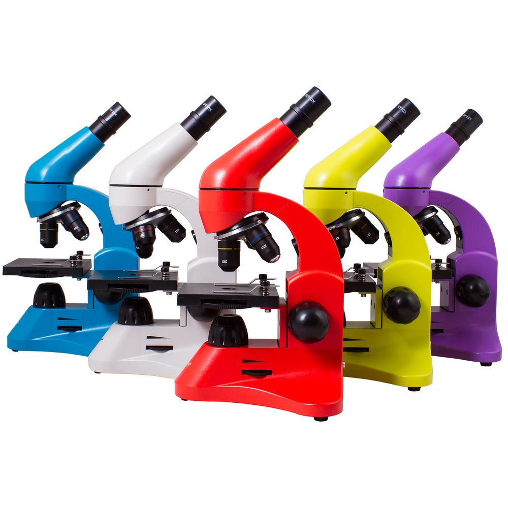 Монокулярный микроскоп Rainbow 50L с набором для опытов, голубой / Миниатюра WWW (1000)