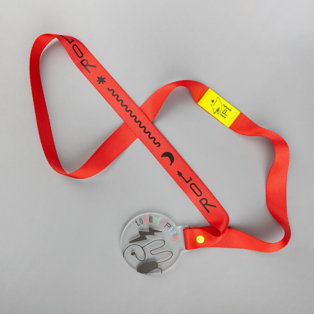 Лейбл из ПВХ Dzeta, S, желтый неон / Миниатюра нанесения (1000)