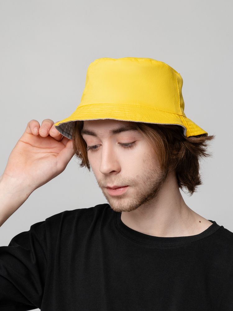 Панама Summer двусторонняя, желтая с серым / Миниатюра WWW (1000)