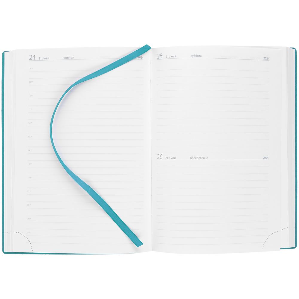 Ежедневник Time, датированный, бирюзовый / Миниатюра WWW (1000)