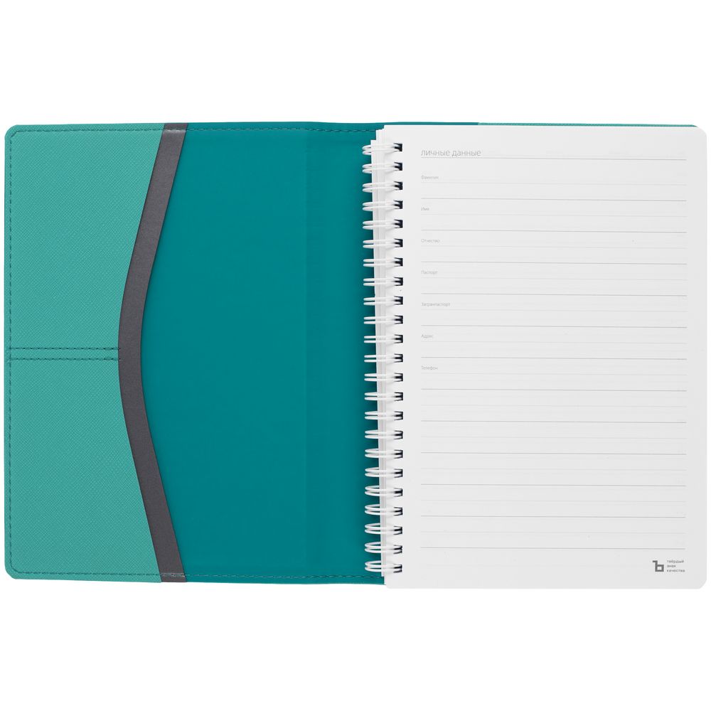 Ежедневник Spring Touch, недатированный, бирюзовый / Миниатюра WWW (1000)