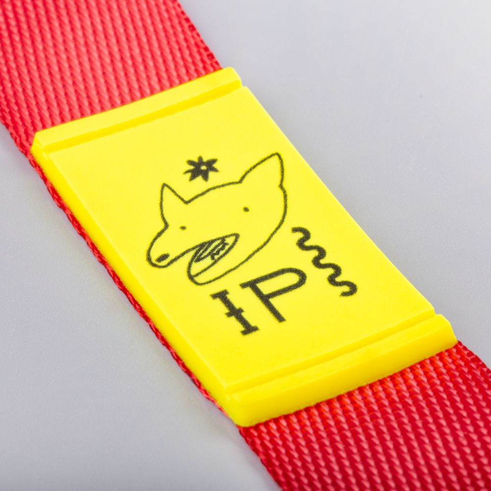 Лейбл из ПВХ Dzeta, S, желтый неон / Миниатюра нанесения (1000)