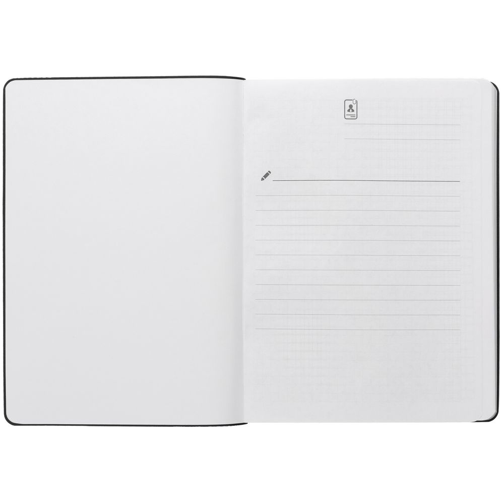 Блокнот Verso в клетку, черный / Миниатюра WWW (1000)