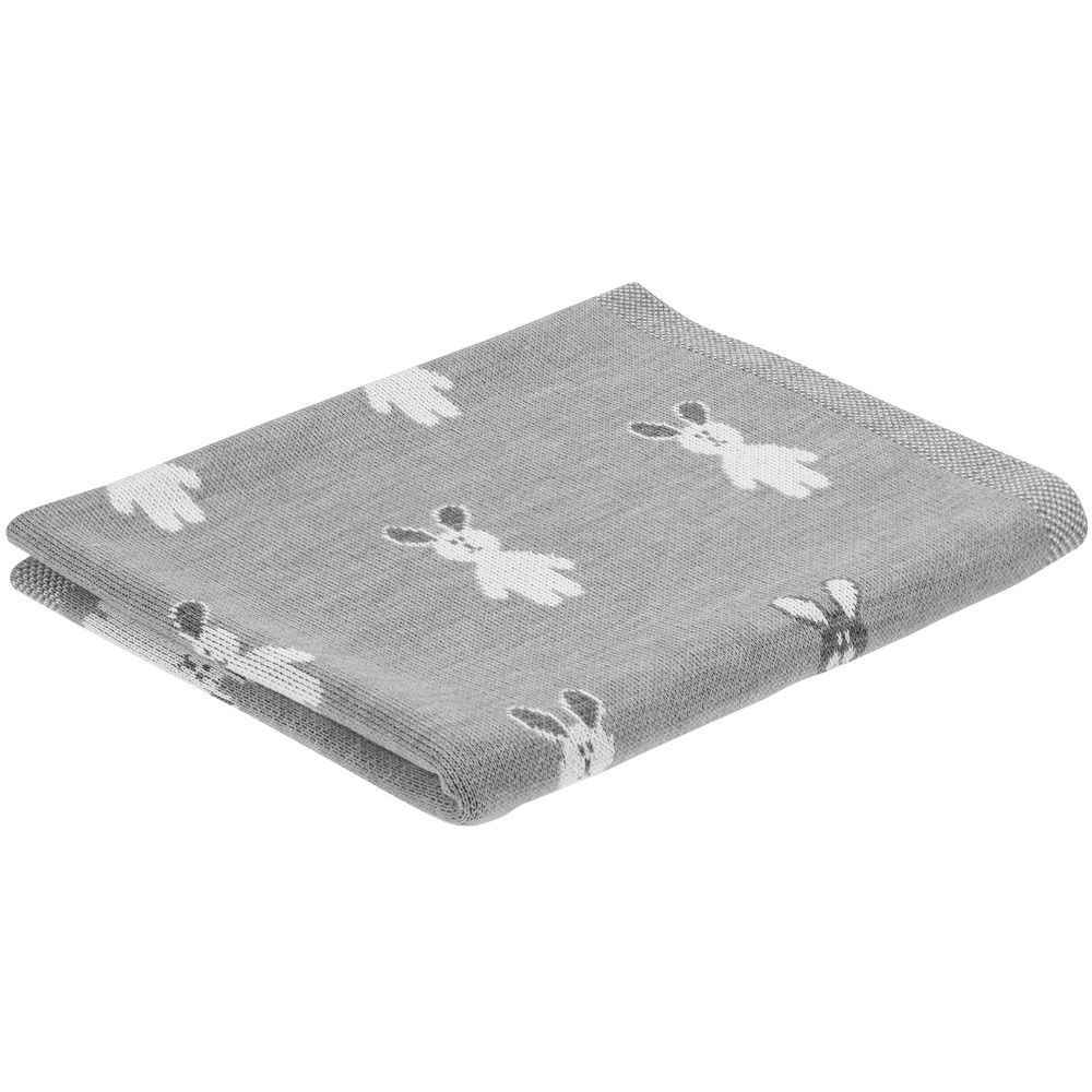 Плед детский с зайками Beastie Toys, серый / Миниатюра WWW (1000)