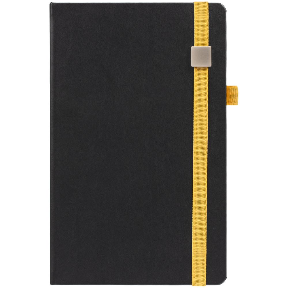 Ежедневник Ton Metal, недатированный, черный с желтым / Миниатюра WWW (1000)