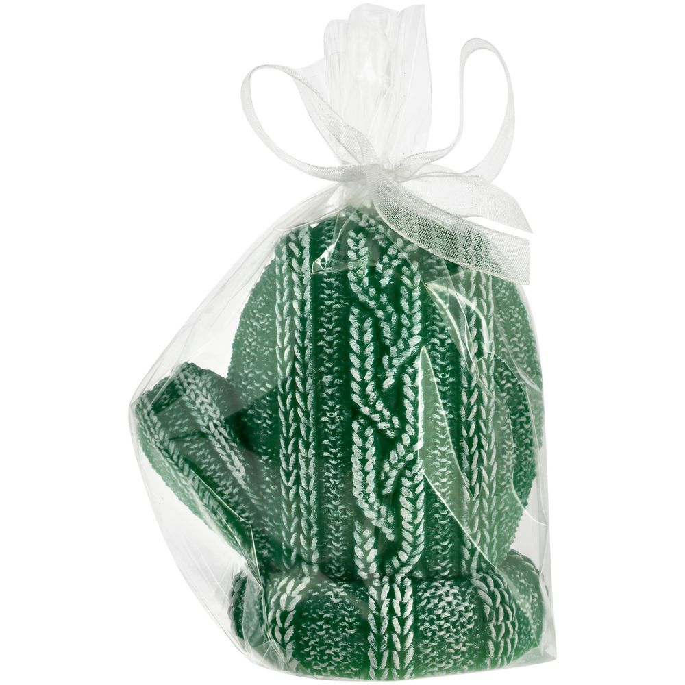 Свеча Kniteam, варежка, зеленая / Миниатюра WWW (1000)