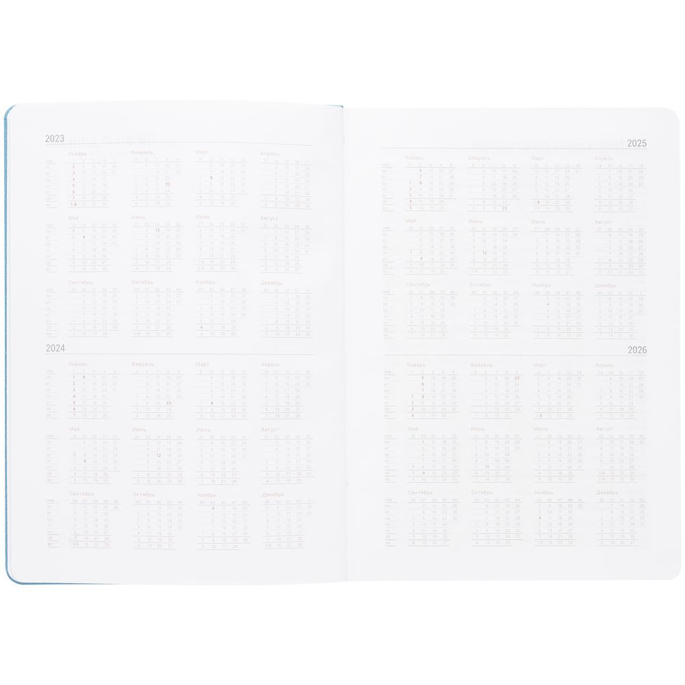 Ежедневник New Factor Metal, голубой / Миниатюра WWW (1000)