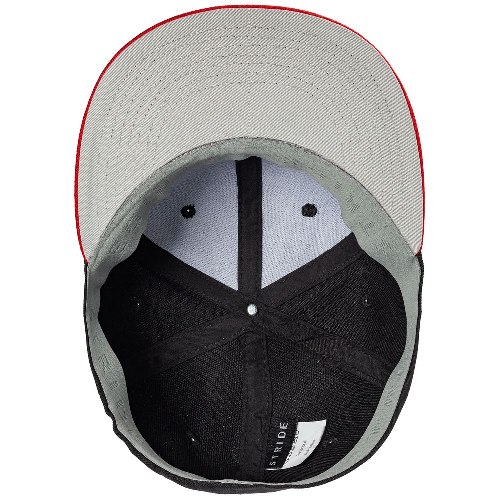 Бейсболка Ben Hope с прямым козырьком, черная с красным / Миниатюра WWW (1000)