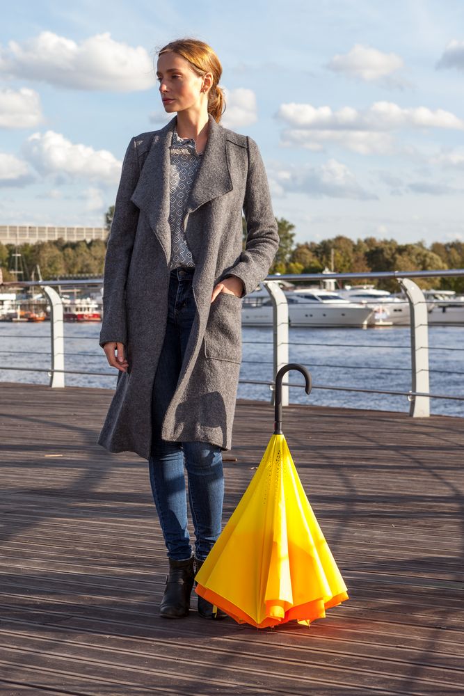 Зонт наоборот Style, трость, сине-красный / Миниатюра WWW (1000)