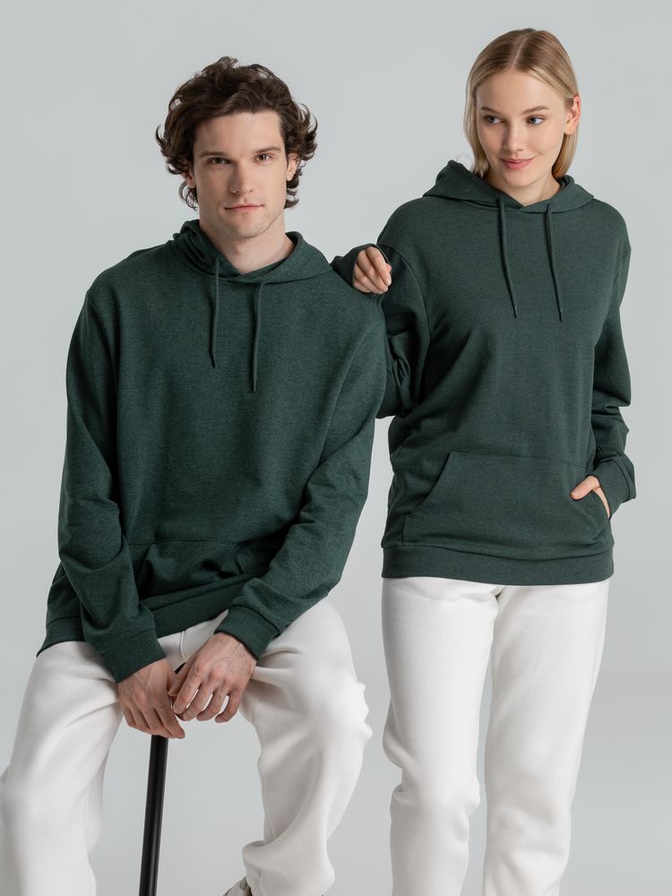 Толстовка с капюшоном унисекс Hoodie, темно-зеленый меланж / Миниатюра WWW (1000)