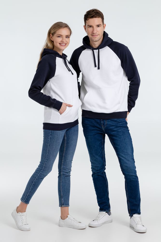 Толстовка унисекс Seattle, белая с темно-синим / Миниатюра WWW (1000)