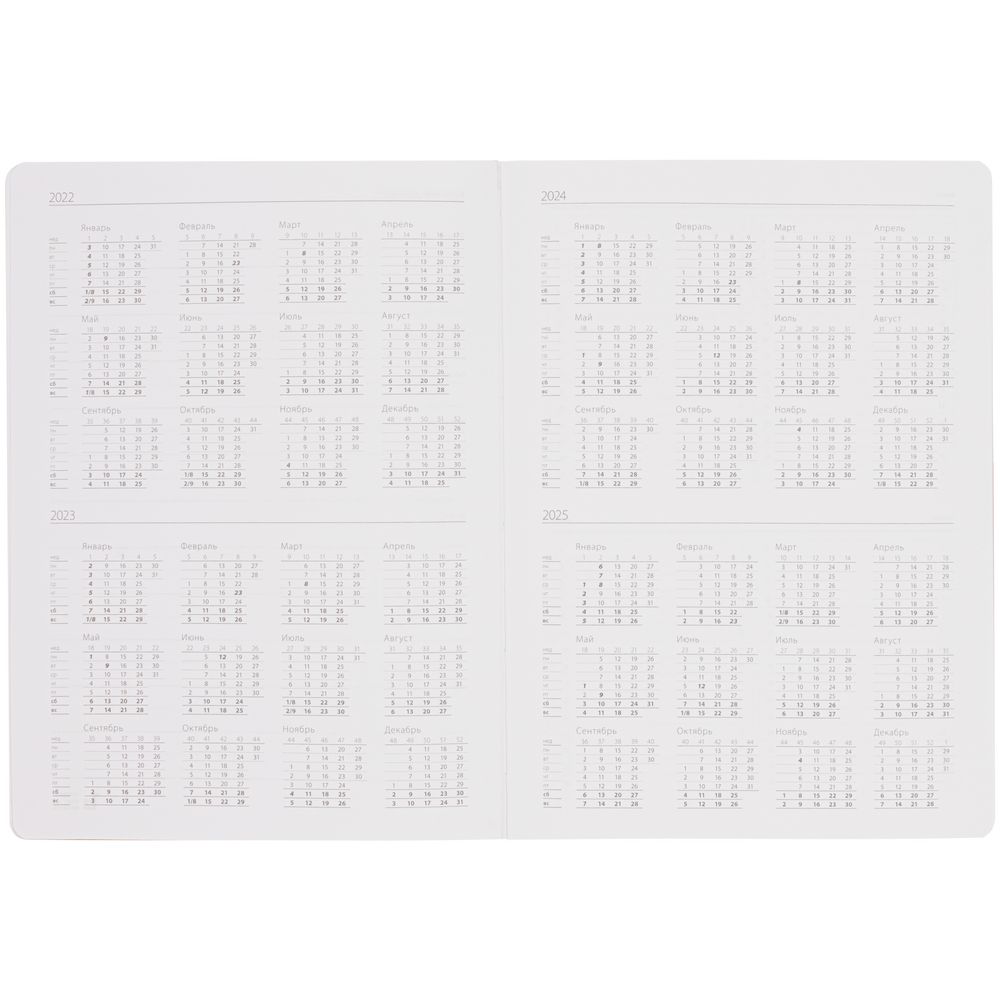 Еженедельник Lucky, недатированный, зеленый / Миниатюра WWW (1000)