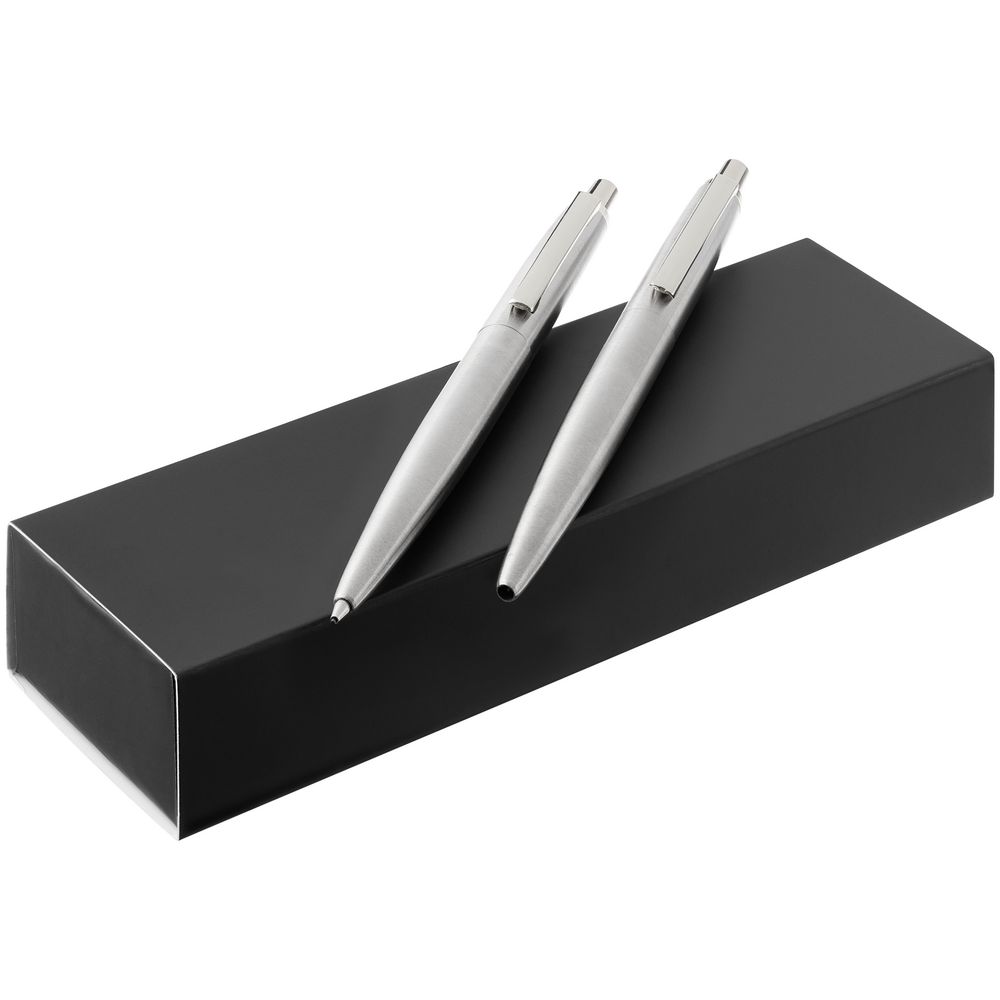 Набор из механического карандаша и ручки Poetica, серебристый / Миниатюра WWW (1000)