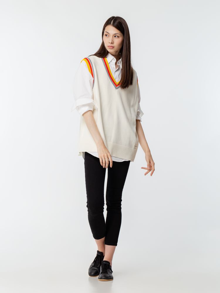 Жилет оверсайз унисекс Cornell в сумке, молочно-белый / Миниатюра WWW (1000)