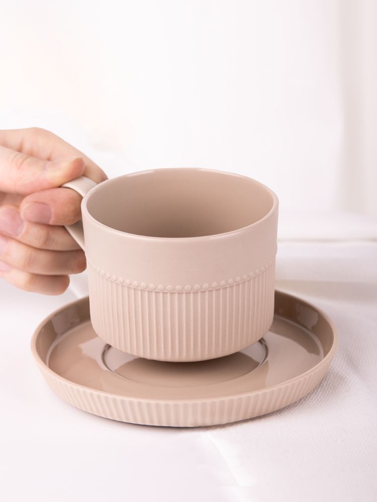 Чайная пара Pastello Moderno, бежевая / Миниатюра WWW (1000)