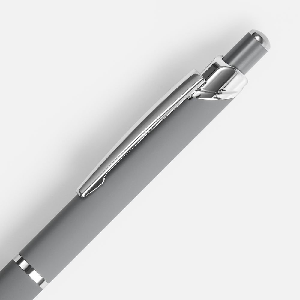 Ручка шариковая Chromos Soft Touch, серая / Миниатюра WWW (1000)