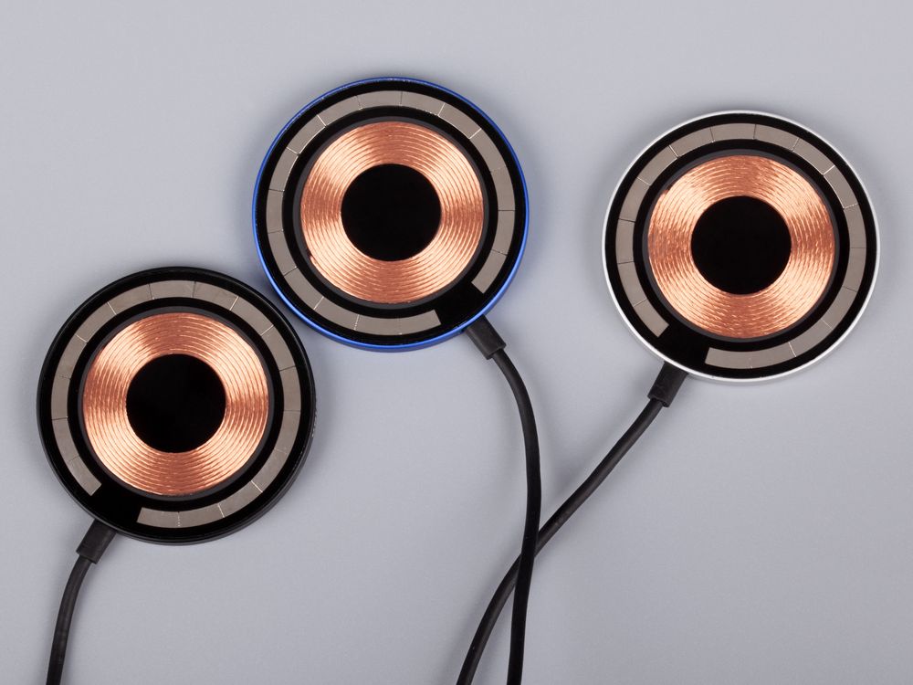 Магнитное зарядное устройство Cooper Rond, 15 Вт, синее / Миниатюра WWW (1000)