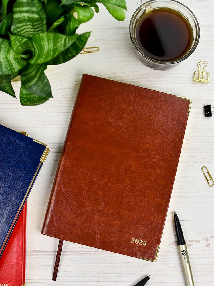 Ежедневник Lugo, датированный, коричневый / Миниатюра WWW (1000)