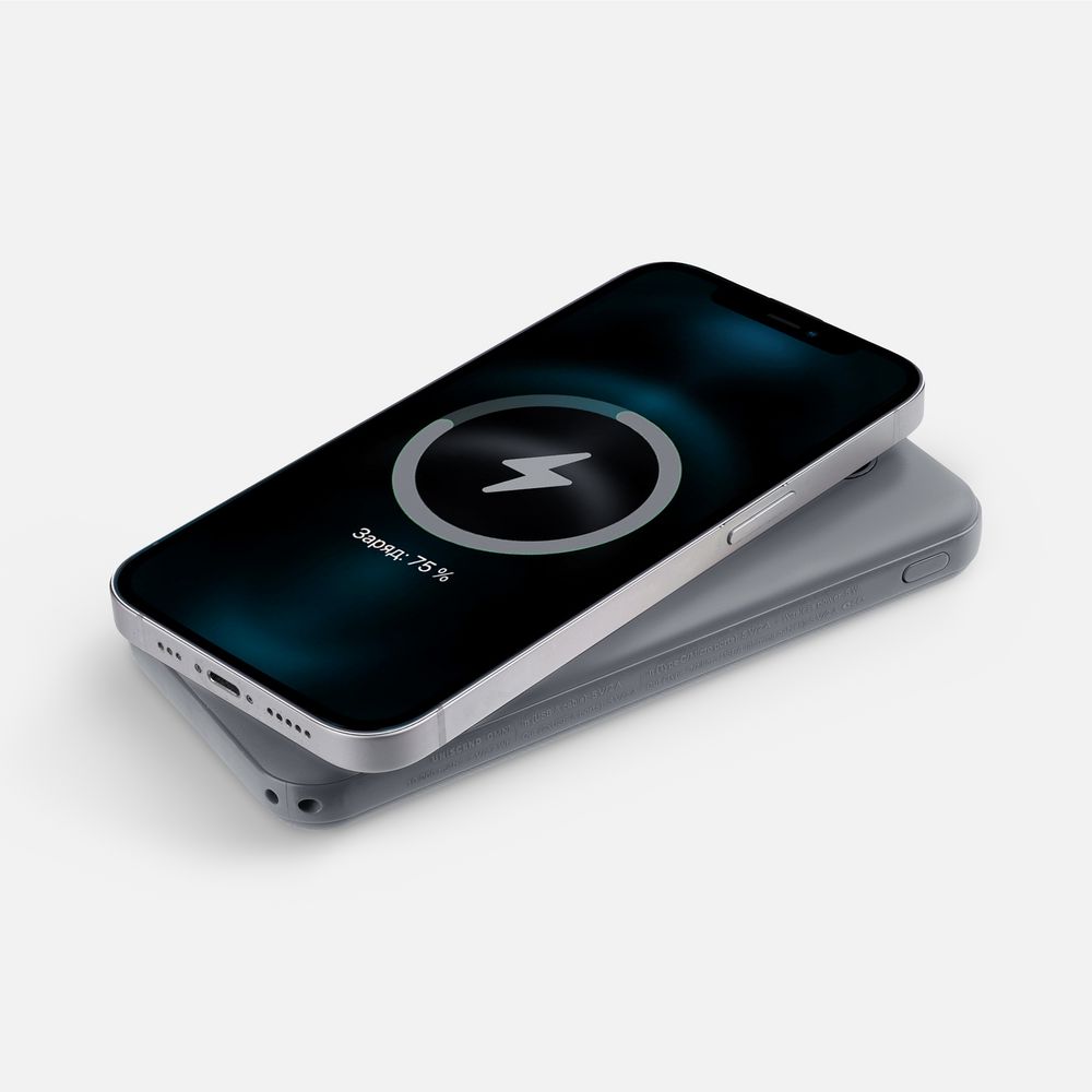 Аккумулятор Omni Qi 10000 мАч, ver.2, серый / Миниатюра WWW (1000)