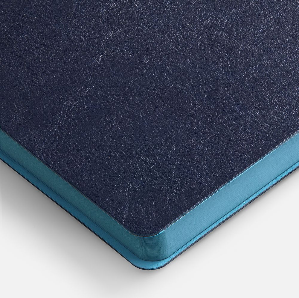 Ежедневник Doppio, недатированный, синий с голубым / Миниатюра WWW (1000)