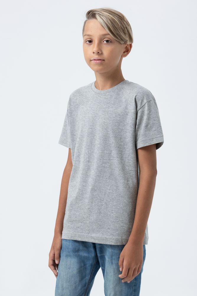 Футболка детская Regent Fit Kids, серый меланж / Миниатюра WWW (1000)