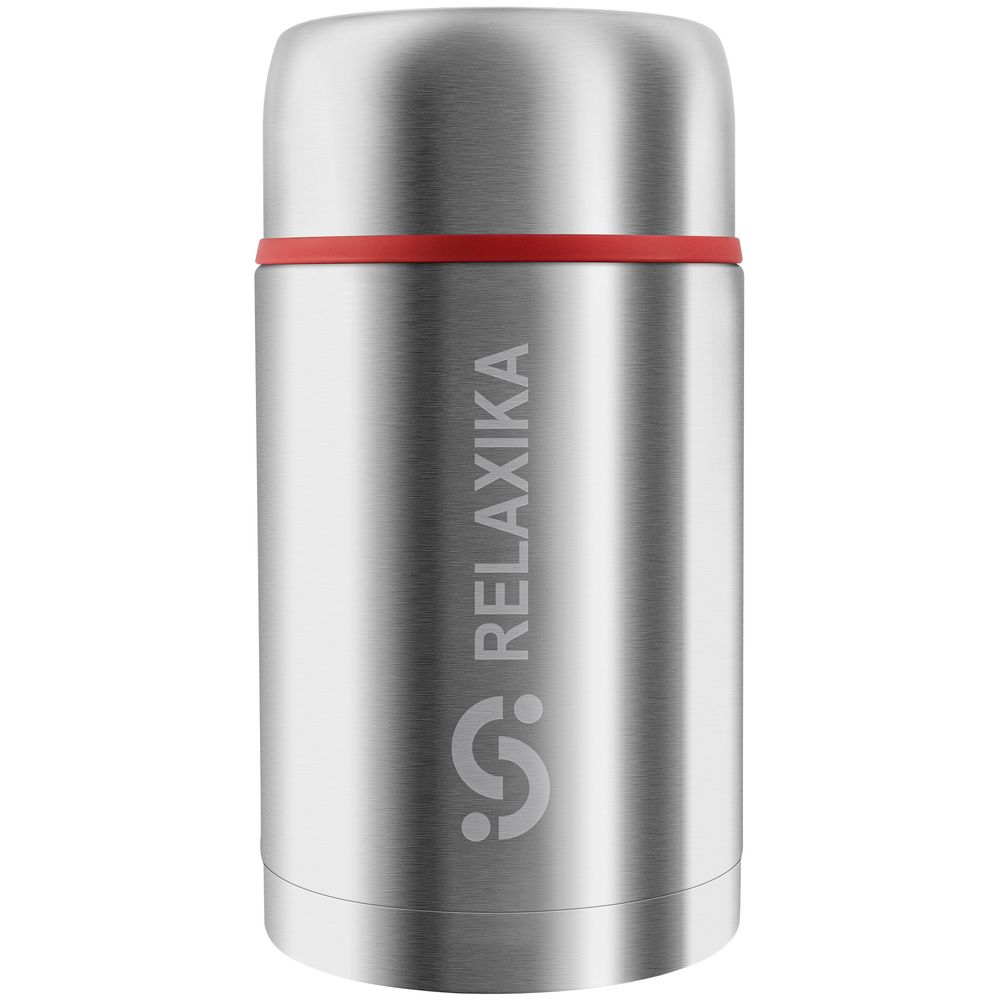 Термос для еды Relaxika 1000, в чехле, стальной / Миниатюра WWW (1000)